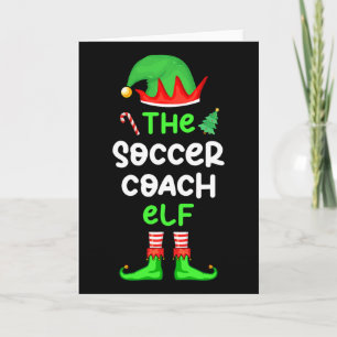 I'm The Soccer Coach Elf Christmas Matching Pajama Card