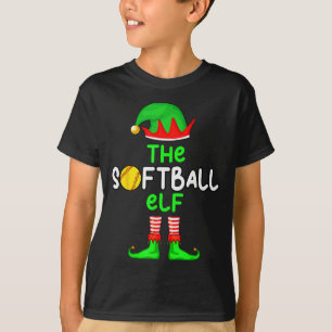 I'm The Softball Elf Christmas Family Matching Paj T-Shirt