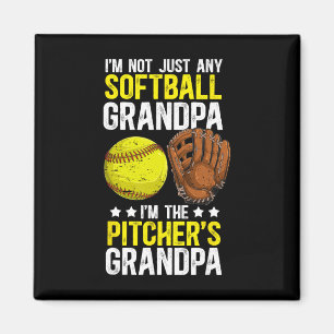I'm The Softll Pitcher Grandpa Of A Softll Pitcher Magnet