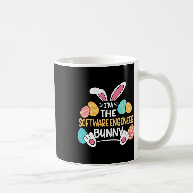 Im The Software Engineer Bunny Developer Easter  Coffee Mug (Right)