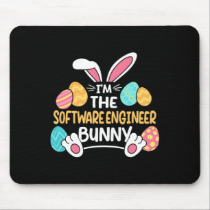 Im The Software Engineer Bunny Developer Easter  Mouse Mat