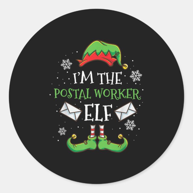 Im The Stal Worker Elf Christmas  Classic Round Sticker (Front)