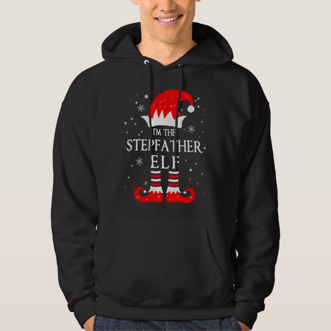 I'm The Stepfather Elf Matching Funny Christmas Fa Hoodie (Front)