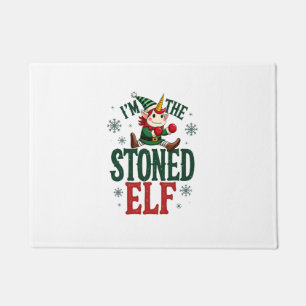 Im The Stoned Elf Vintage Christmas Dabbing Unicor Doormat