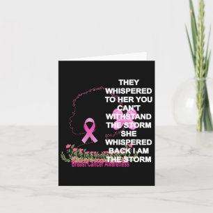 I'm The Storm Black Women Breast Cancer Survivor P Card