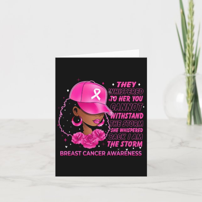 I'm The Storm Black Women Breast Cancer Survivor P Card (Front)