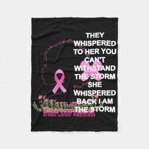 I'm The Storm Black Women Breast Cancer Survivor P Fleece Blanket