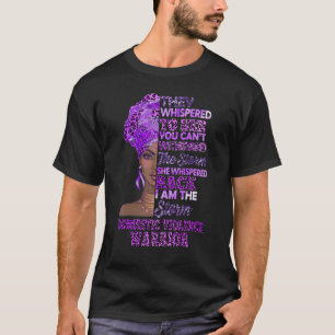 I'm The Storm Black Women Purple Domestic Violence T-Shirt