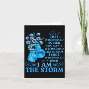 I'm The Storm Boxing Warrior Blue Ribbon Women Col Card