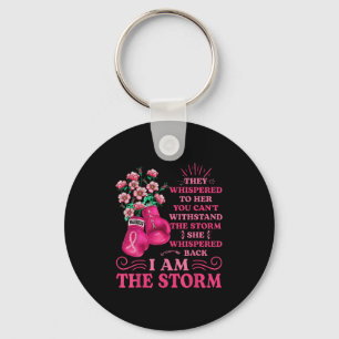 Im The Storm Boxing Warrior Pink Ribbon Women Brea Key Ring