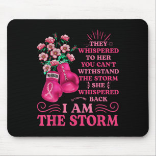 Im The Storm Boxing Warrior Pink Ribbon Women Brea Mouse Mat