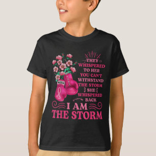 Im The Storm Boxing Warrior Pink Ribbon Women Brea T-Shirt