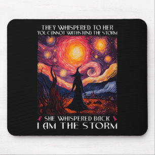 I'm The Storm Breast Cancer Witch Halloween Starry Mouse Mat