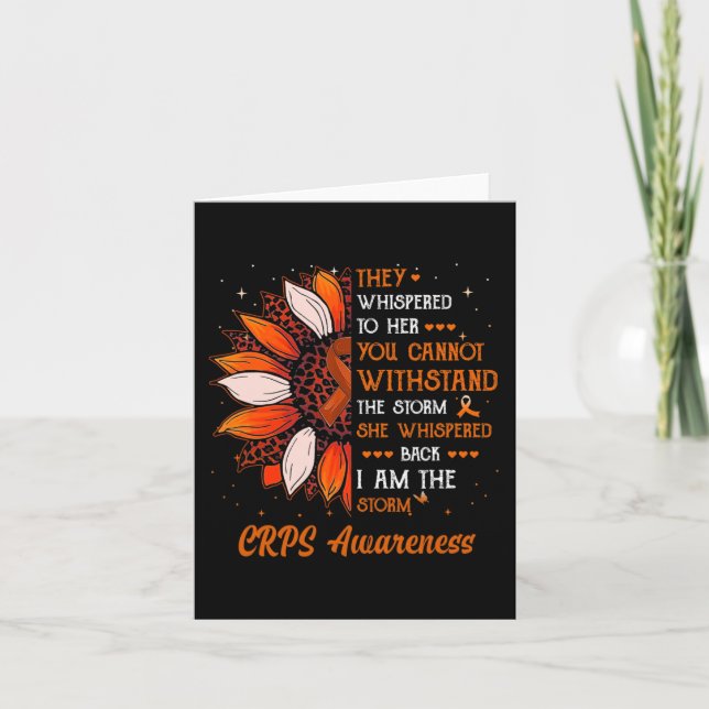 I'm The Storm CRPS Awareness Month Warrior Orange  Card (Front)