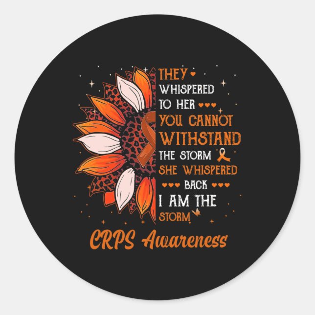 I'm The Storm Crps Awareness Month Warrior Orange  Classic Round Sticker (Front)