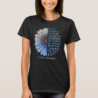 I'm The Storm Diabetes Awareness Blue & Gray Ribbo T-Shirt
