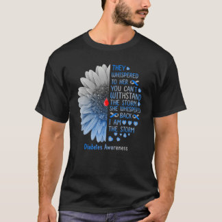 I'm The Storm Diabetes Awareness Blue & Gray Ribbo T-Shirt