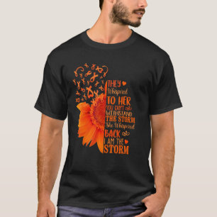 I'm The Storm Leukaemia Awareness Sunflower Orange T-Shirt