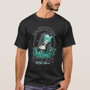I'm The Storm Ptsd Awareness Woman Butterfly Teal T-Shirt