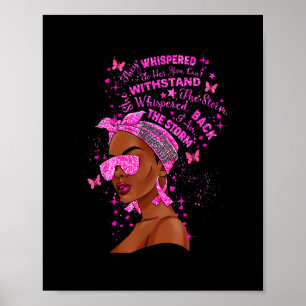 I'm The Storm Strong Black Women Pink Breast Cance Poster