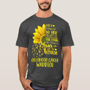 Im The Storm Strong Childhood Cancer Warrior Sunfl T-Shirt