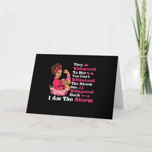 I'm The Storm Strong Women Breast Cancer Warrior Card (Front)