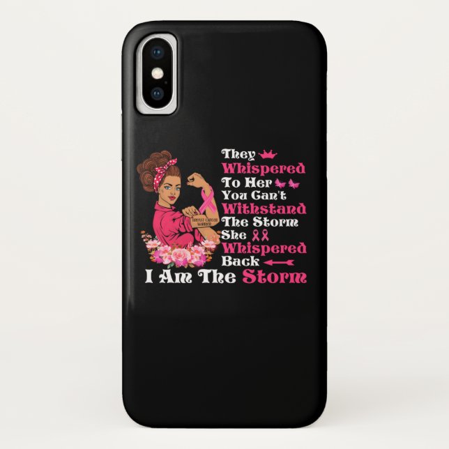 I'm The Storm Strong Women Breast Cancer Warrior Case-Mate iPhone Case (Back)