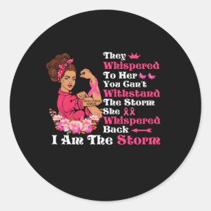 I'm The Storm Strong Women Breast Cancer Warrior Classic Round Sticker