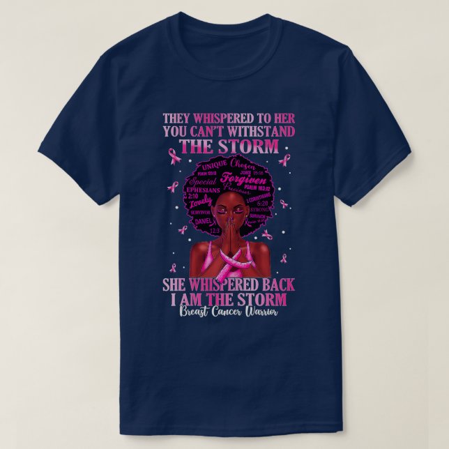 I'm The Storm Strong Women Breast Cancer Warrior P T-Shirt (Design Front)