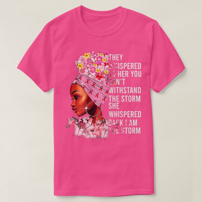 I'm The Storm Strong Women Breast Cancer Warrior P T-Shirt (Design Front)