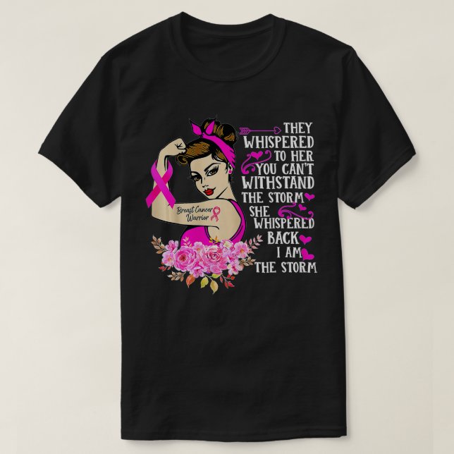 I'm The Storm Strong Women Breast Cancer Warrior P T-Shirt (Design Front)