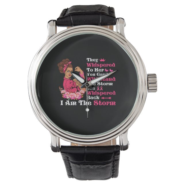 I'm The Storm Strong Women Breast Cancer Warrior Watch (Front)