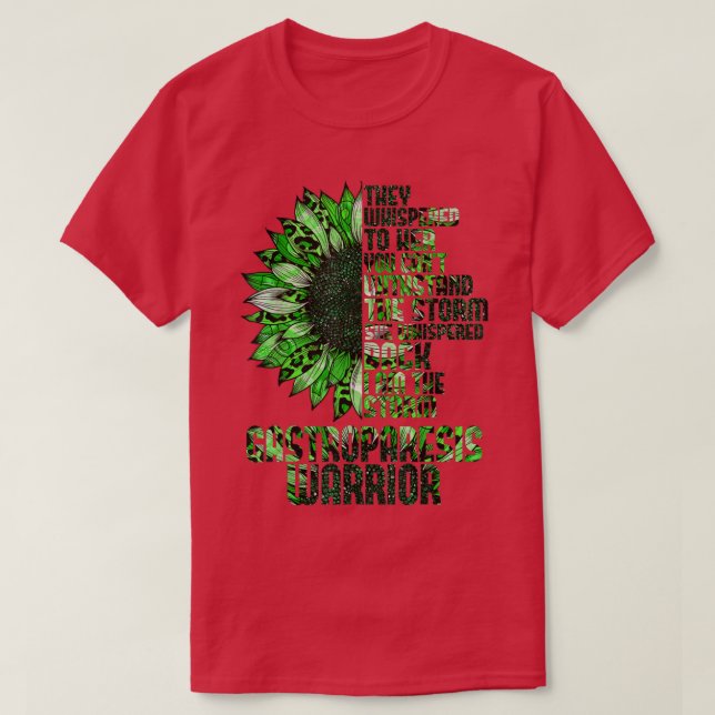 Im The Storm Sunflower Green Gastroparesis Warrior T-Shirt (Design Front)