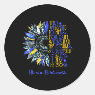 I'm The Storm Sunflower Leopard Ataxia Warrior Sur Classic Round Sticker