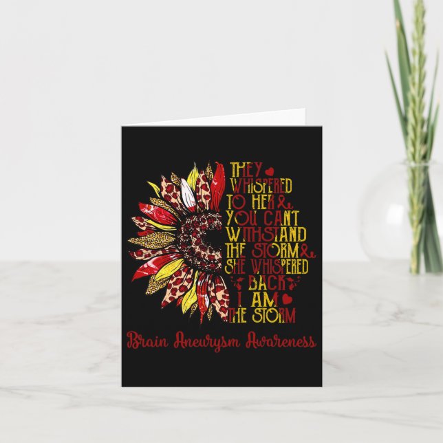 I'm The Storm Sunflower Leopard Brain Aneurysm War Card (Front)