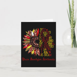 I'm The Storm Sunflower Leopard Brain Aneurysm War Card