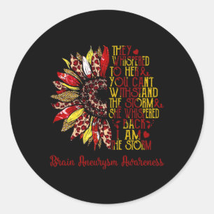 I'm The Storm Sunflower Leopard Brain Aneurysm War Classic Round Sticker