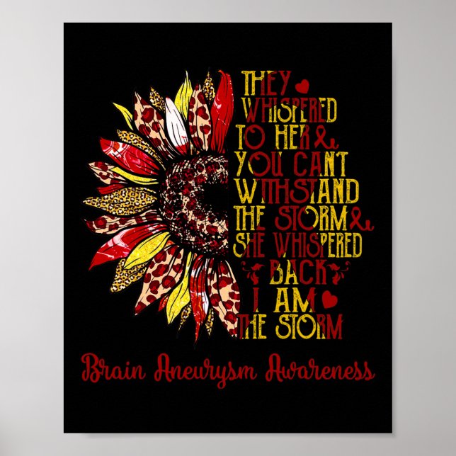I'm The Storm Sunflower Leopard Brain Aneurysm War Poster (Front)