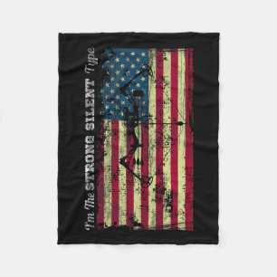 I'm The Strong Silent Type Funny Fleece Blanket