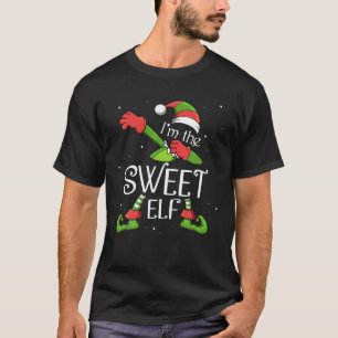 I'm The Sweet Elf Dabbing Santa Claus Xmas Family T-Shirt