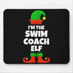 I'm The Swim Coach Elf Family Pajama Christmas Fun Mouse Mat