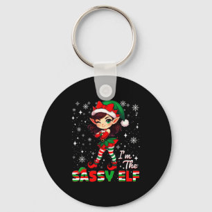 Im The Sy Elf Cute Snowflake Christmas Xmas Girl W Key Ring