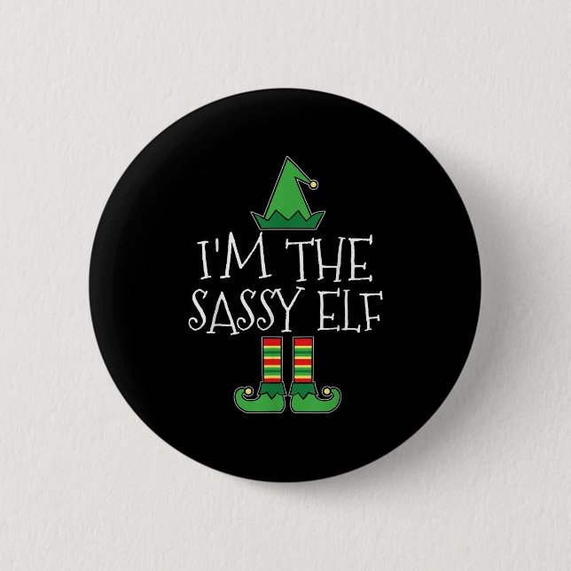 I'm The Sy Elf Matching Family Group Christmas T S 6 Cm Round Badge (Front)