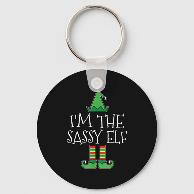 I'm The Sy Elf Matching Family Group Christmas T S Key Ring (Front)