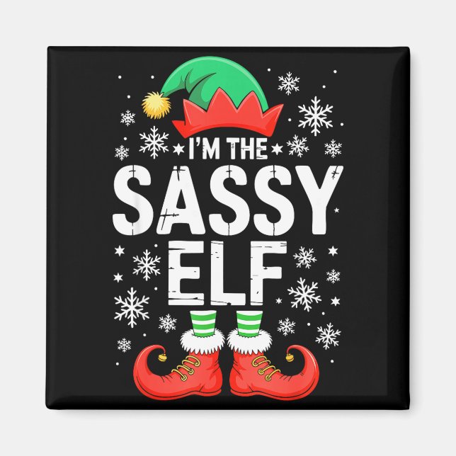 I'm The Sy Elf Shirt Family Matching Christmas Cos Magnet (Front)