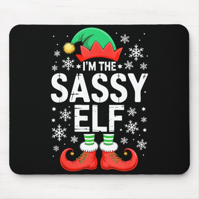 I'm The Sy Elf Shirt Family Matching Christmas Cos Mouse Mat (Front)