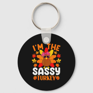 I'm The Sy Turkey Shirt Funny Turkey Thanksgiving Key Ring