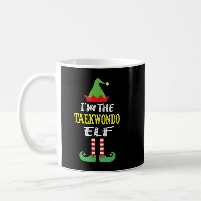 I'm The Taekwondo Elf Matching Family Gift Christm Coffee Mug (Left)