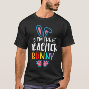 I'm The Teacher Bunny Easter Day Rabbit Family Mat T-Shirt