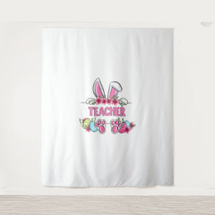 I'm The Teacher Bunny Easter Day Rabbit Tapestry